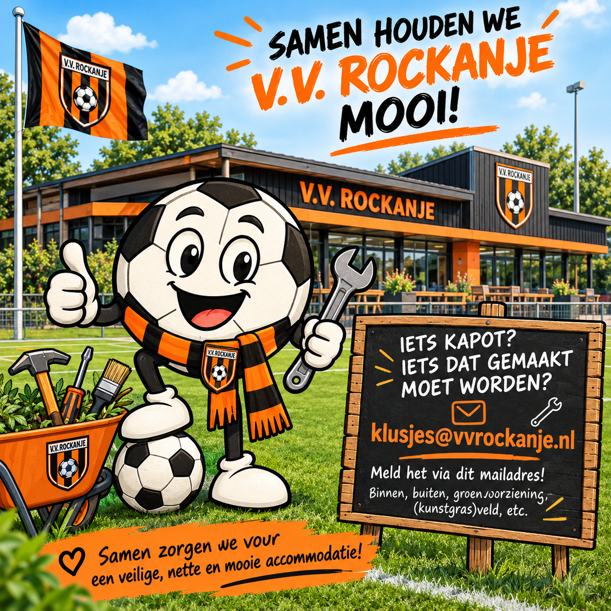 Nieuw mailadres voor klusjes en meldingen!