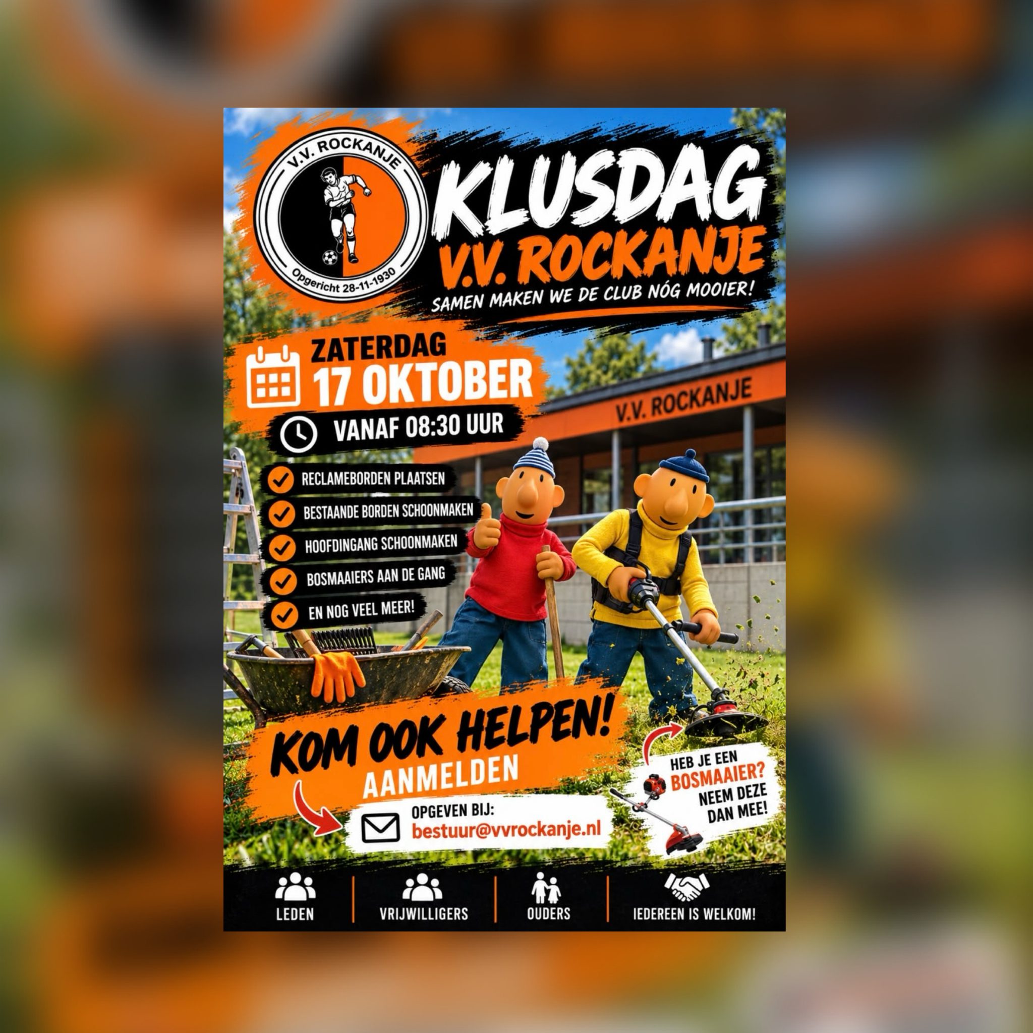 Klusdag 17 oktober 2026